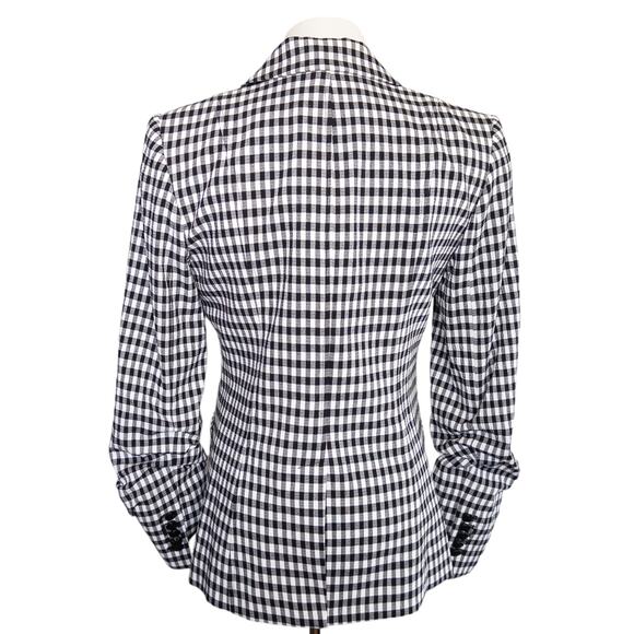 Veronica Beard NEW Caldwell Dickey Double Breasted Blazer Gingham Black White 6 - Picture 3 of 16